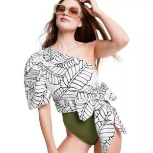 Fe Noel x Target One Shoulder Printed Crop Top